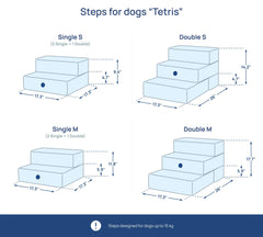 Velvet Pet Stairs, Dog Furniture, Removable Cover, Small Dog Steps