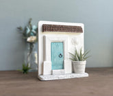 Miniature Spanish Door Air Plant Holder | Cement Bookshelf Accessory | Cottage Core Decor