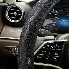 Black Hollow Lace Steering Wheel Cover
