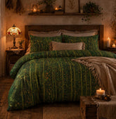 Forest Cotton Comforter Bedspread & Pillow Covers, 100% Cotton Art Nouveau Bedding, Queen and King Sizes