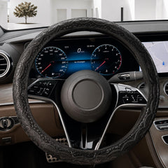 Black Hollow Lace Steering Wheel Cover