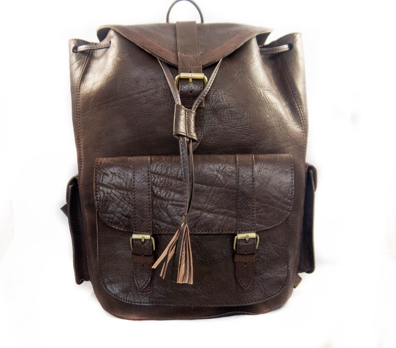 Outdoor Camping Heavy Duty Large Leather Rucksack