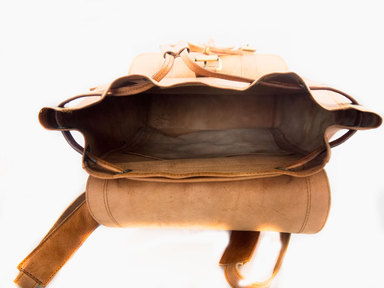 Outdoor Camping Heavy Duty Large Leather Rucksack