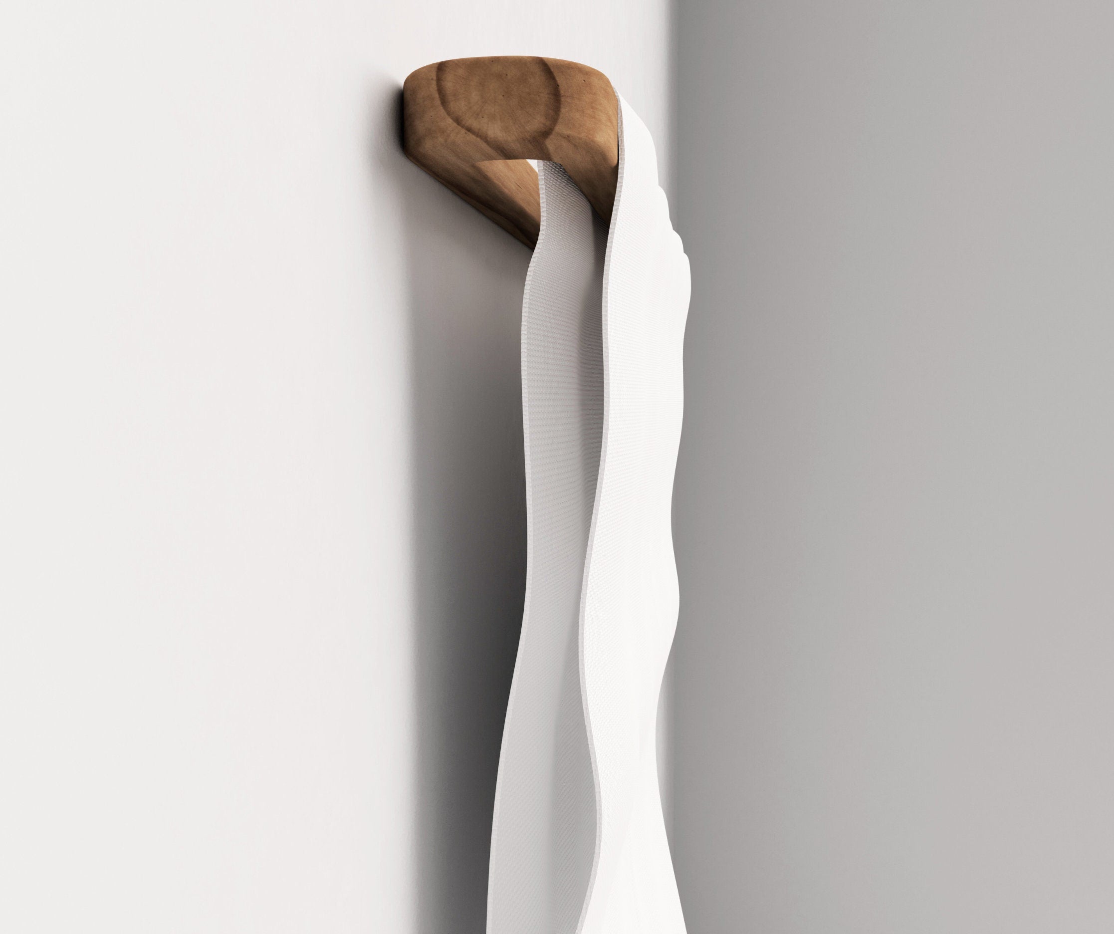 Wooden Towel Holder: Wall Mounted Thermo Pine Bathroom Rack