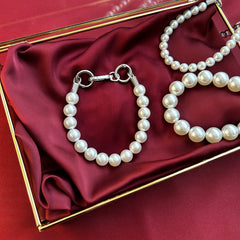 Beaded Pearl Dog Collar – Luxury Dog Necklace, Custom Pet Jewelry Gift