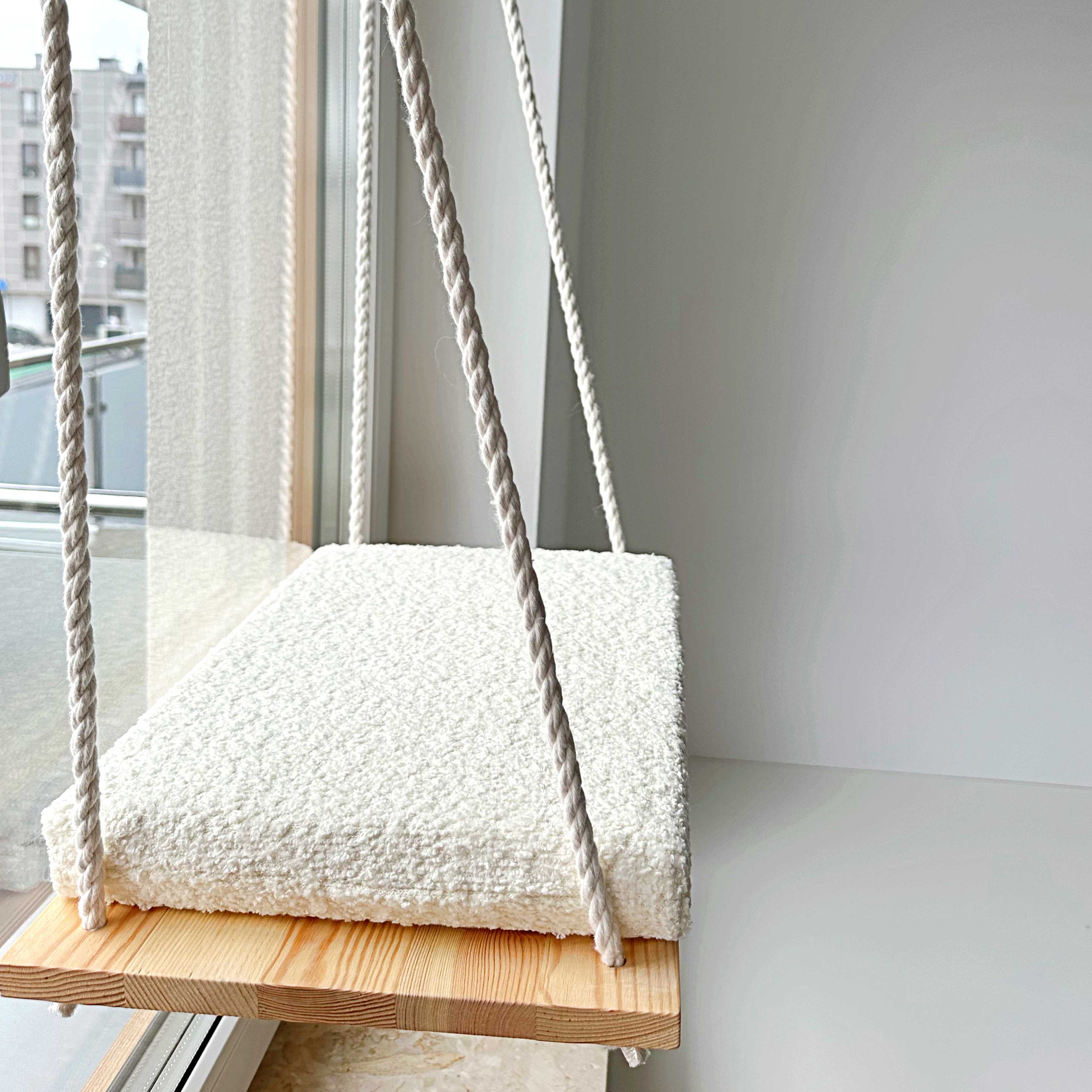 Cat Window Perch, Cat Hammock, Cat Window Bed, Wood Cat Shelves, Minimalistic Pet Furniture