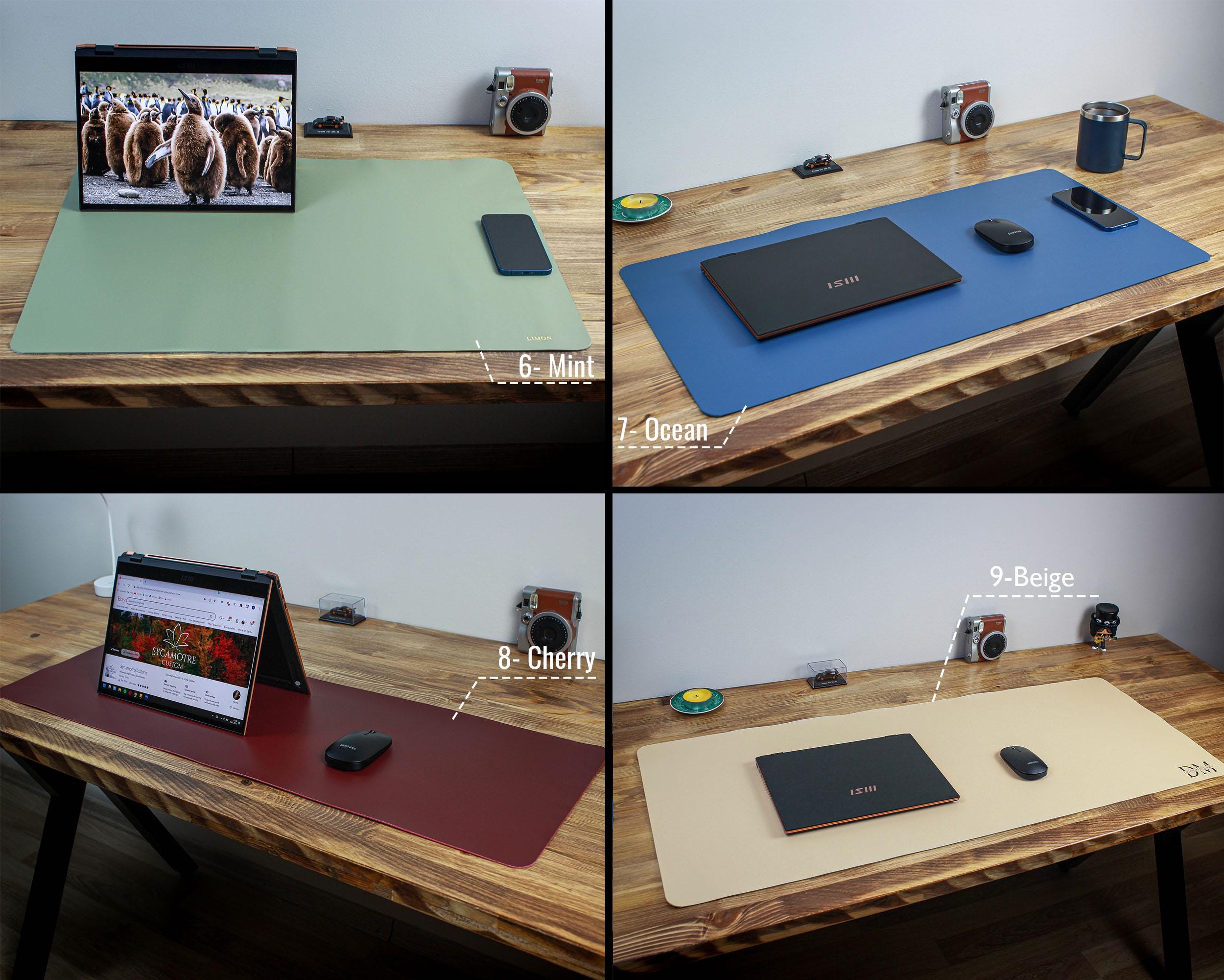 Leather Desk Mat, Custom Size Desk Pad, Personalized Office Accessories, Leather Writing Pad