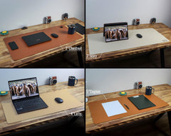 Leather Desk Mat, Custom Size Desk Pad, Personalized Office Accessories, Leather Writing Pad