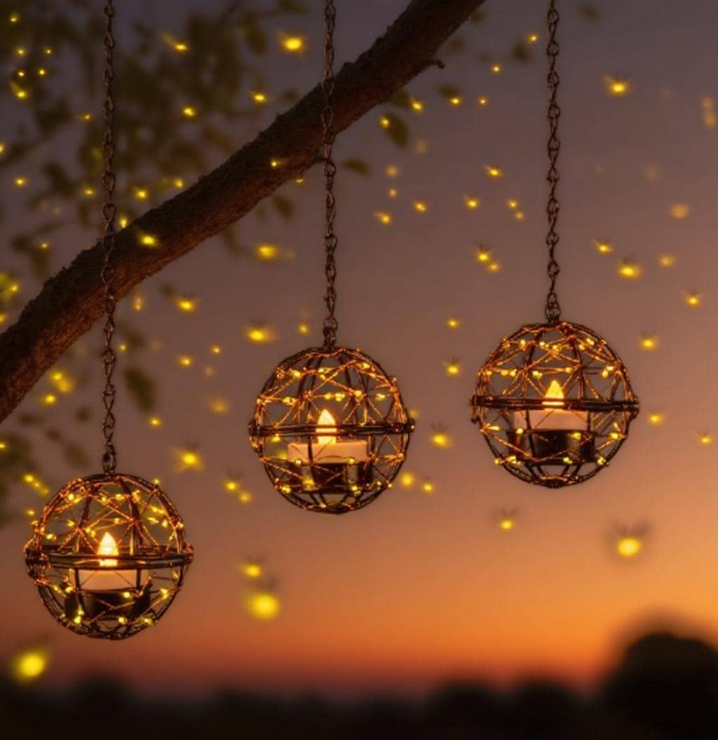 Waterproof Solar Light Hanging Lanterns, Outdoor Decorative Hanging Lights for Garden, Patio, Yard