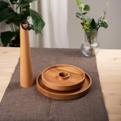 Beech Wood 2-Tier Serving Stand with Detachable Design