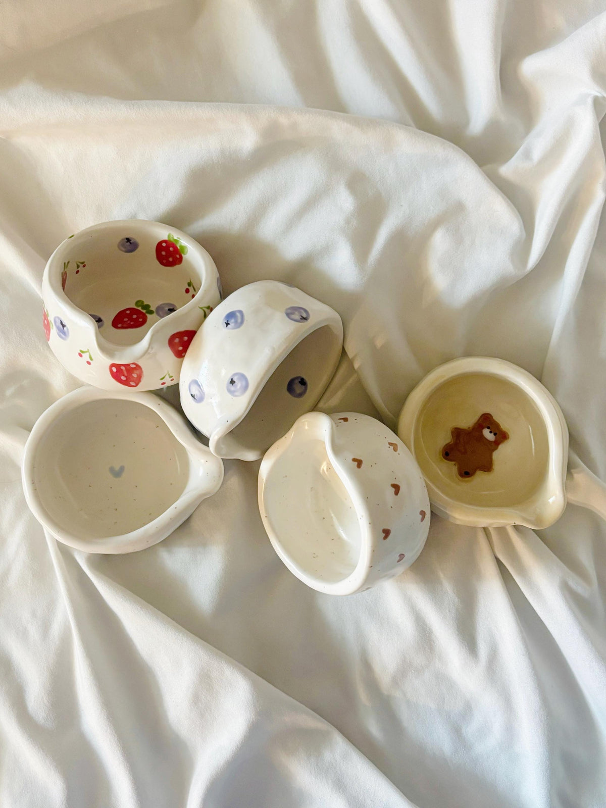 Ceramic Espresso Cup, Fruit Pottery, Blueberries