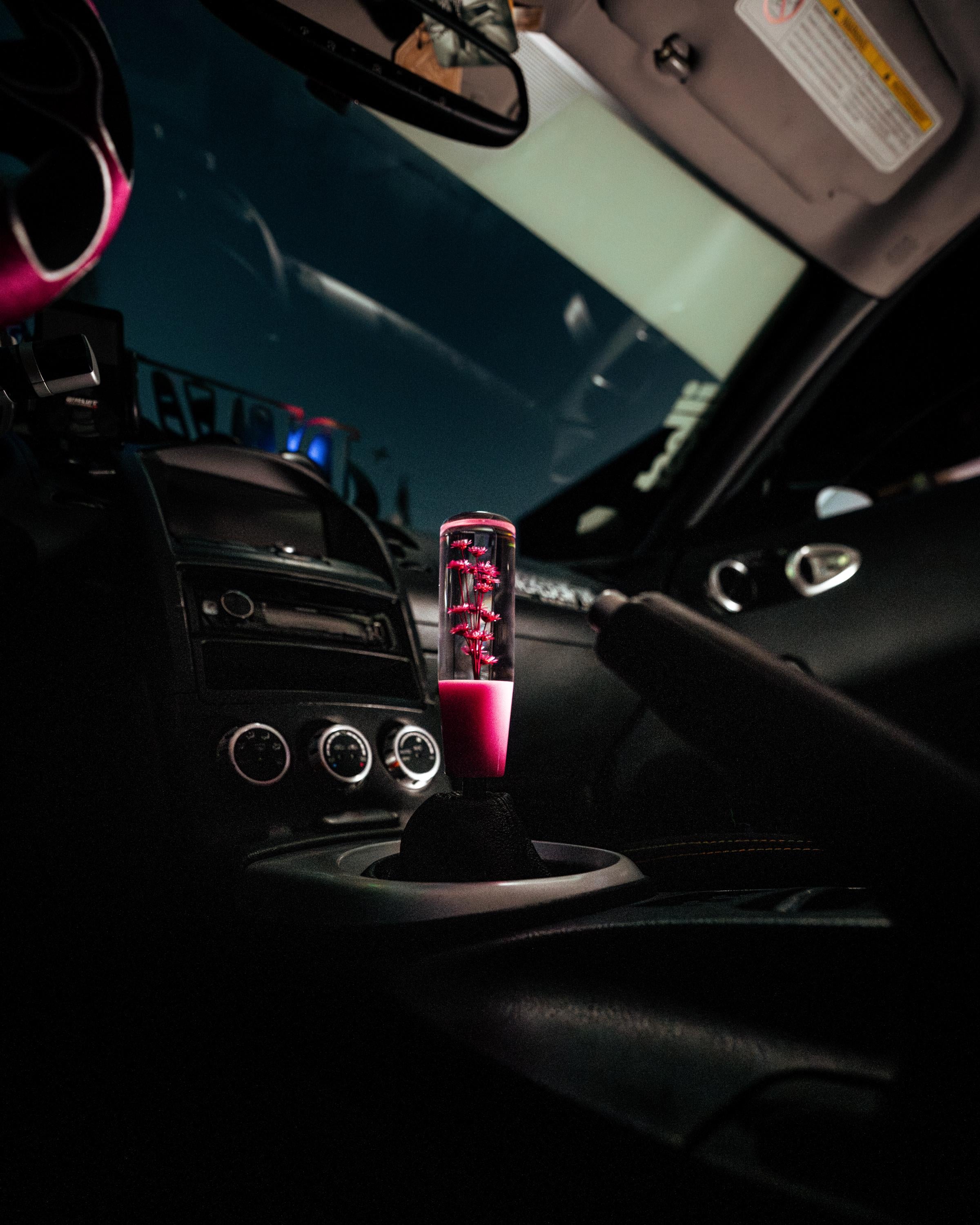 Pink Sakura Flowers Shift Knob | Universal Manual Car Shifter