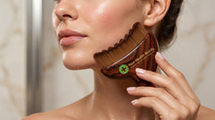 Lymphatic Drainage Facial Brush with Soft Bristles for Massage and Makeup Application