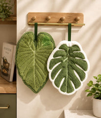 Leaf Hand Towel, Absorbent Microfiber Kitchen Bathroom Decor