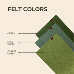 Felt Desk Mat, Sage Green Mousepad, Keyboard Mat, Aesthetic Mousepad, Green Mousepad