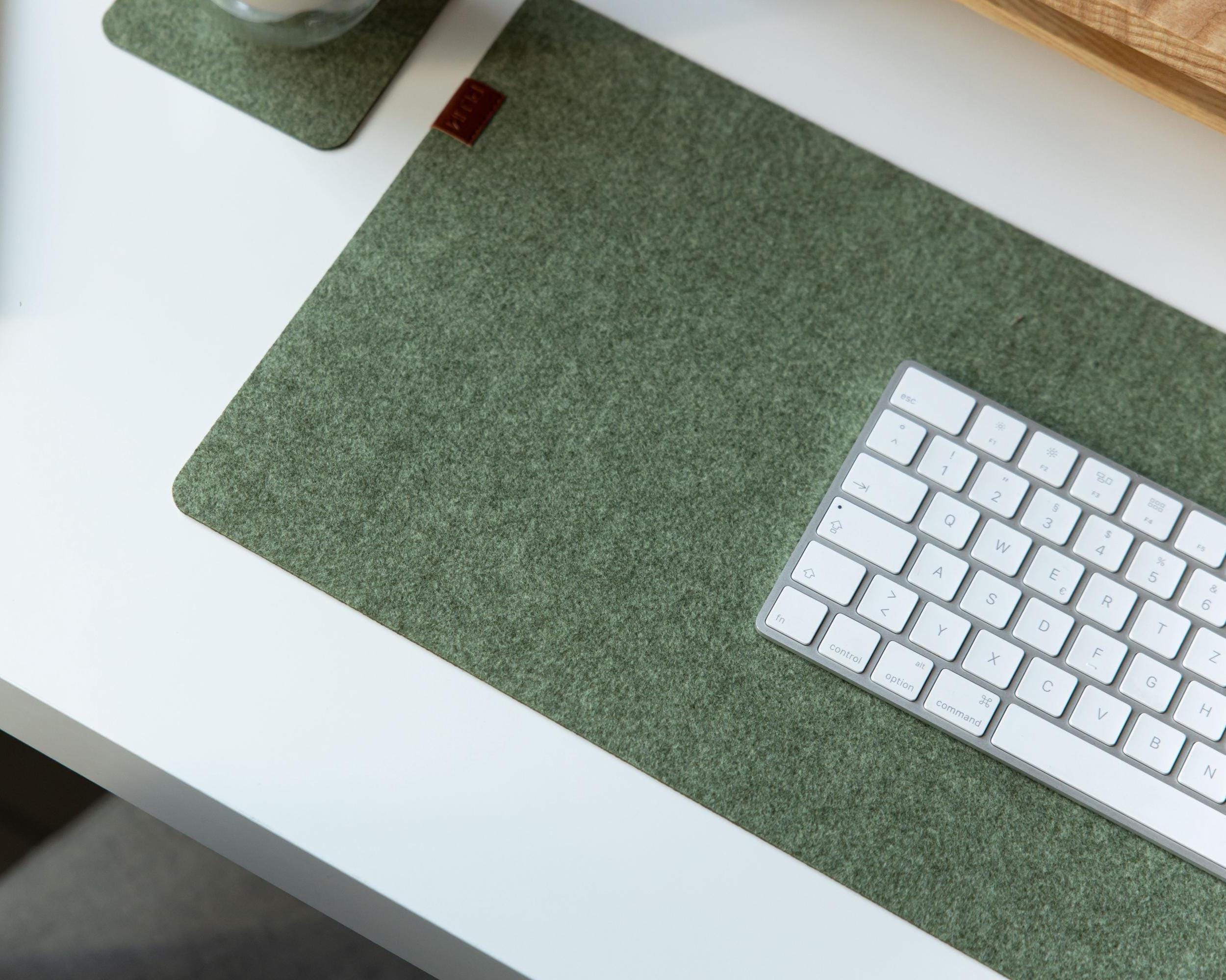 Felt Desk Mat, Sage Green Mousepad, Keyboard Mat, Aesthetic Mousepad, Green Mousepad