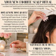 Rose Quartz Scalp Massager