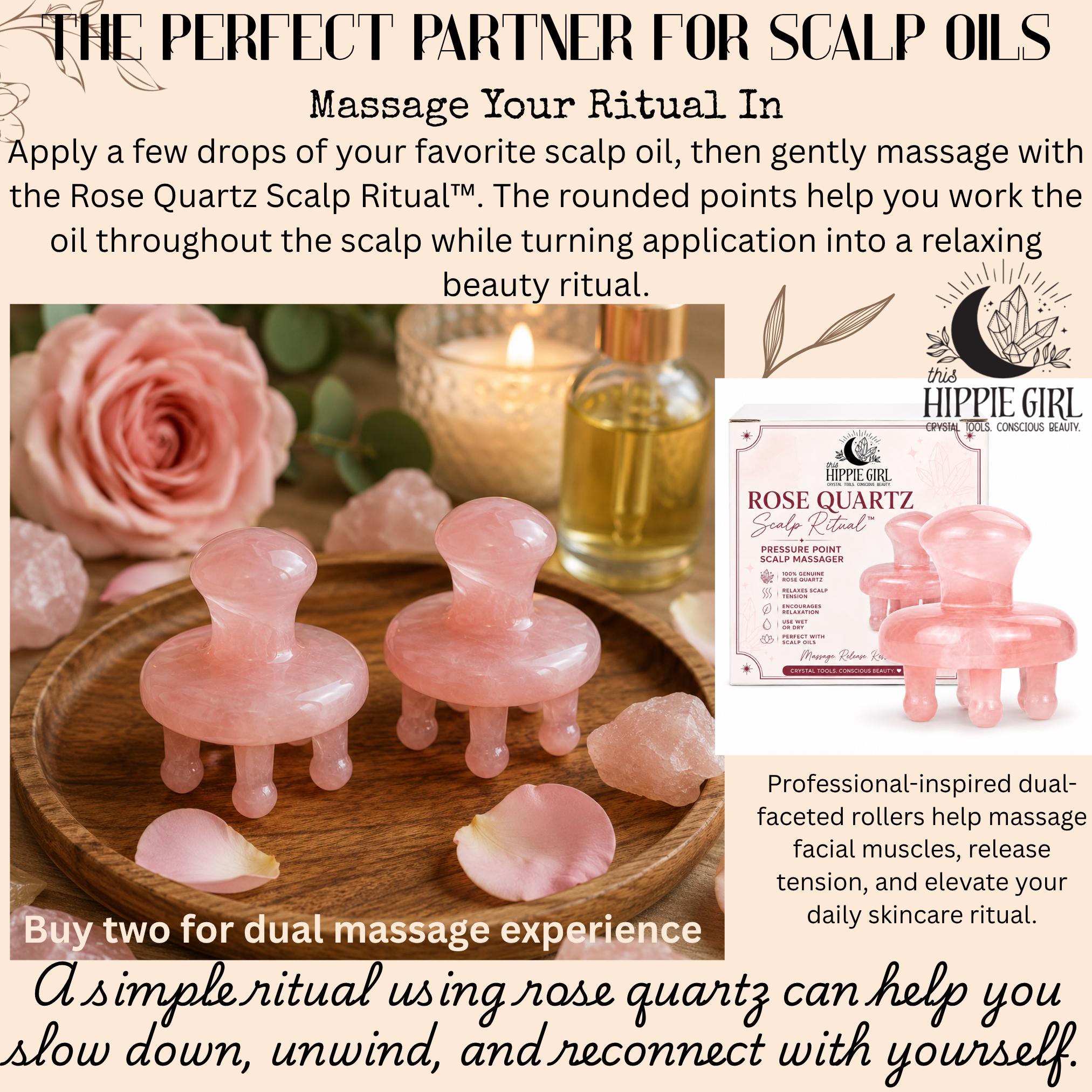 Rose Quartz Scalp Massager